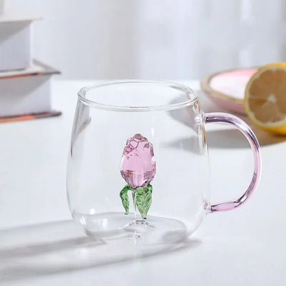 Tasse en Verre Borosilicaté Durable avec Décoration Animale 3D Kitchen Accessories Electro Paris