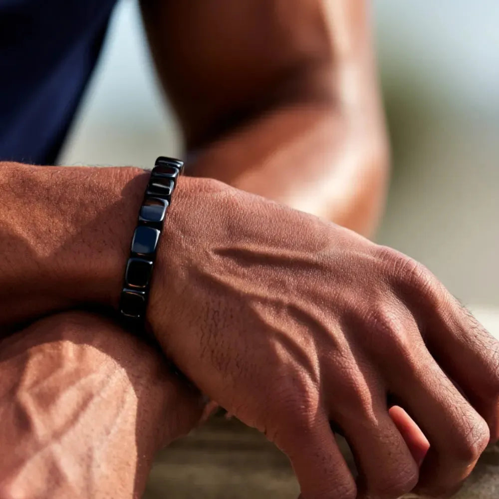 Bracelet Hématite pour Homme – Élégance, Force & Énergie Stylée Bracelets Electro Paris