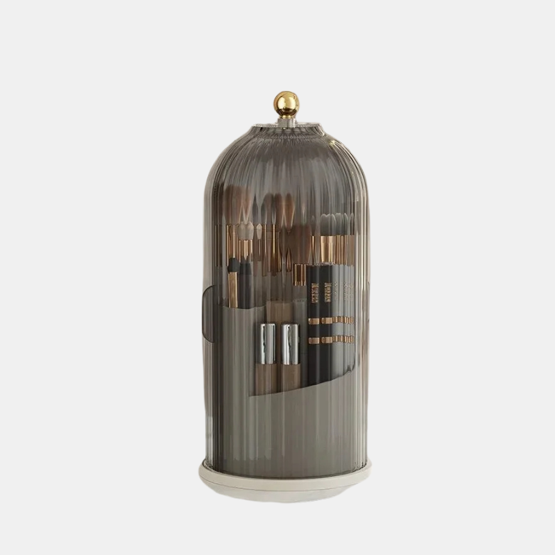 Organisateur Rotatif En Acrylique Pour Cosmétiques Avec Design 360 Degrés Et Matériaux Durables Makeup organizer Electro Paris Noir