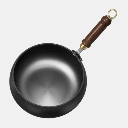 Friteuse En Fonte Épaissie Pour Cuisson Homogène, Polyvalente Et Haute Performance En Cuisine Wok pan Electro Paris Sans couvercle 24cm