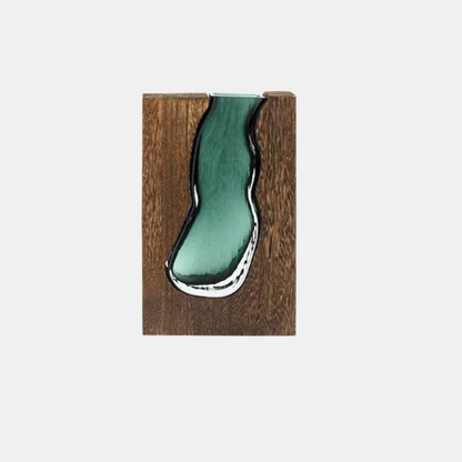 Vase Décoratif En Bois Et Verre Pour Une Table Élégante Et Naturelle Vases Electro Paris 9 pouce (24cm)