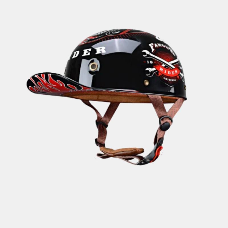 Casque De Moto Stylé Et Certifié DOT & ECE – Protection Légère En ABS Cyber Monday Offer Motorcycle Helmets Electro Paris Loup-Noir M - 55-56 cm