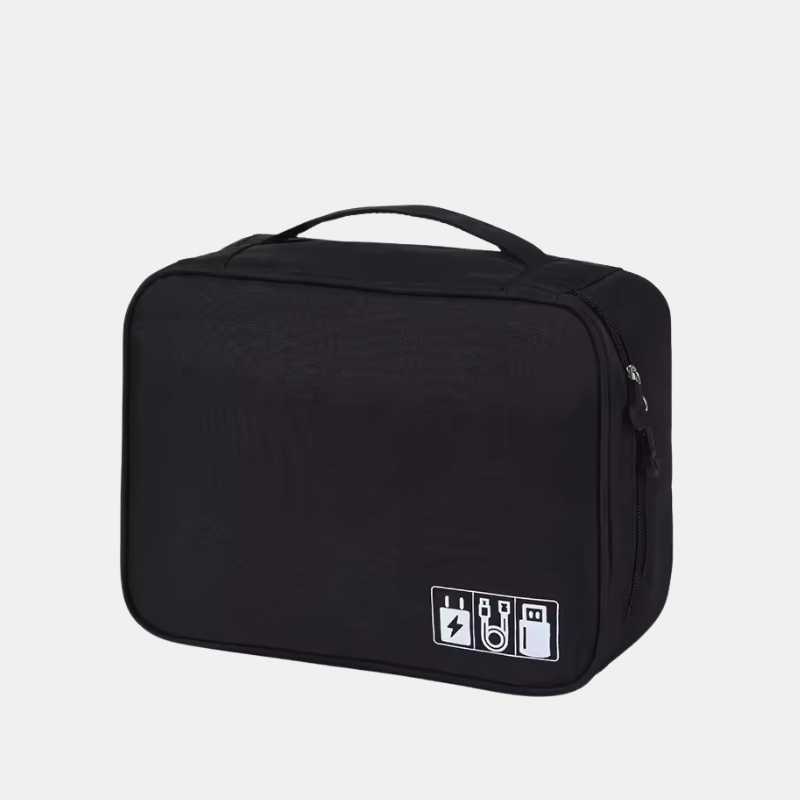 Organisateur De Câbles Et Accessoires Électroniques De Voyage Pour Transport Pratique Et Sécurisé Travel pouch Electro Paris Noir