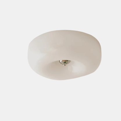 Plafonnier Donut – Élégance Scandinave Moderne en Verre Blanc pour Chambre et Salon Ceiling Light Electro Paris Blanc 32cm