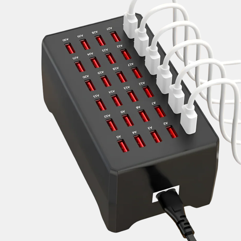 Station De Charge Universelle Multi-USB Avec Jusqu’à 30 Ports Pour Tous Vos Appareils Power ports Electro Paris