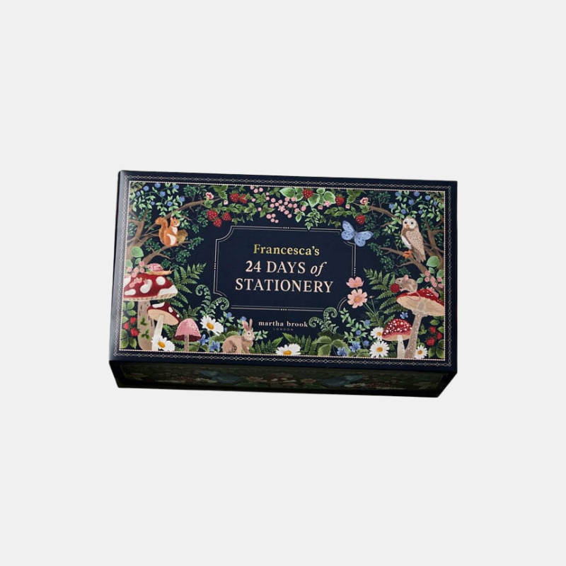 Calendrier De L’Avent Papeterie 24 Jours Au Design Enchanté De Forêt Hivernale Black Friday Deal Advent calendar Electro Paris Vert