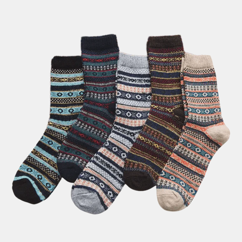 Chaussettes D’Hiver Chaudes Et Confortables Avec Motifs Scandinaves Et Tissu Durable Socks Electro Paris A 35 - 38 cm