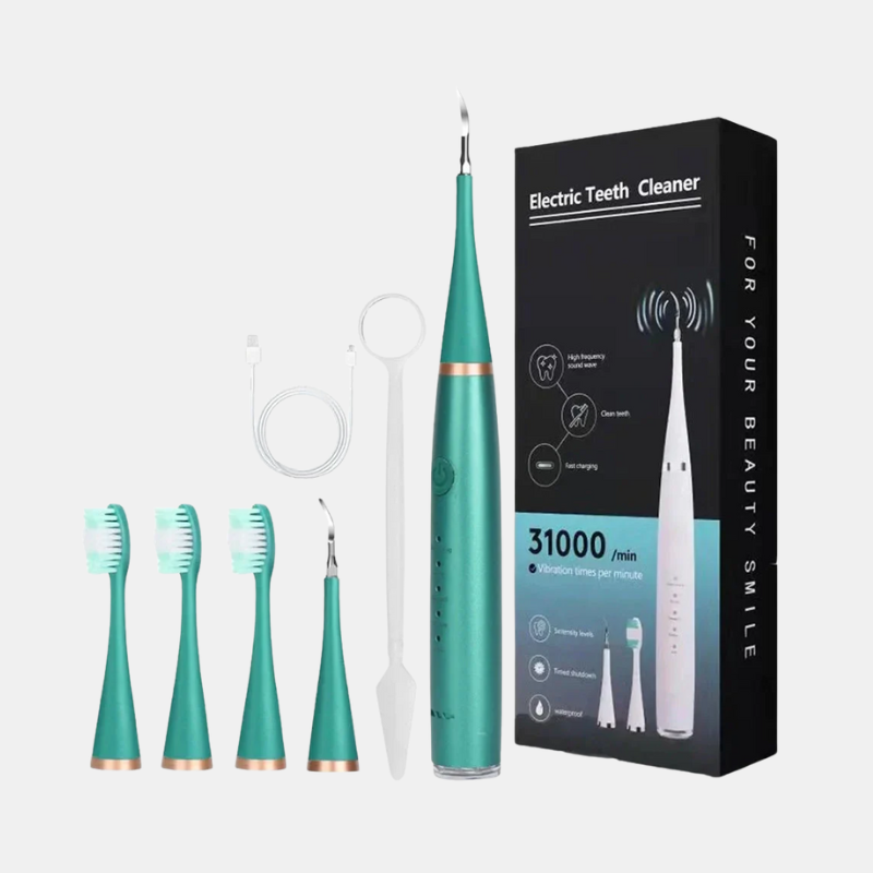 Brosse À Dents Électrique Ultrasonique Avec Irrigateur Blanchissant – Nettoyage Et Soin Complet Des Dents Beauty & Personal Care Electro Paris Vert