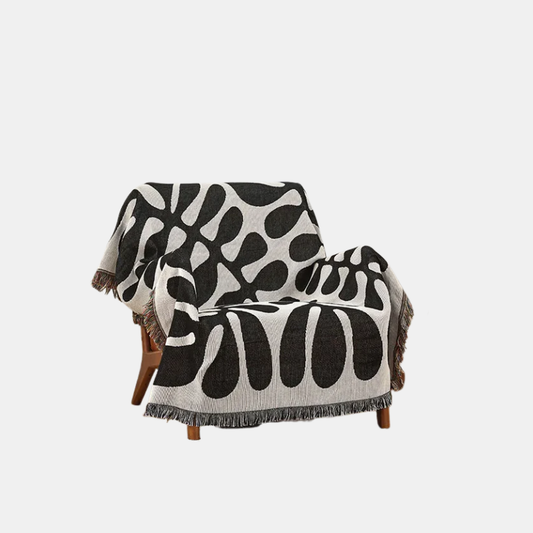 Couverture Jetable Rétro Avec Motif Vigne Pour Salon Élégant Et Confortable Throw Blankets Electro Paris Noir 130X160cm