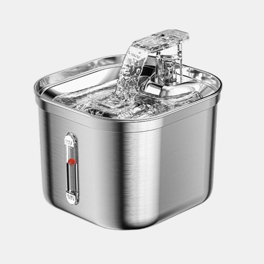 Fontaine À Eau En Acier Inoxydable Pour Chat Avec Filtration À 5 Niveaux Water fountain Electro Paris Argent