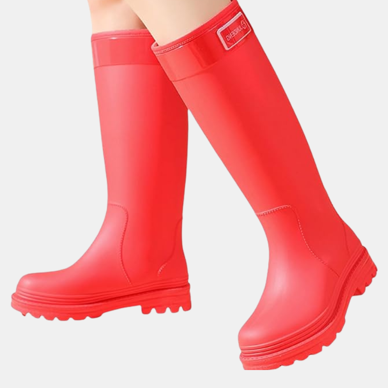 Bottes En Caoutchouc Résistantes Et Élégantes Pour Toutes Les Saisons Women boots Electro Paris Rouge 35