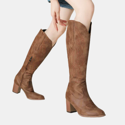 Bottes de Cowboy Western pour Femme – Charme Authentique et Confort Moderne Women Boots Electro Paris Marron 36