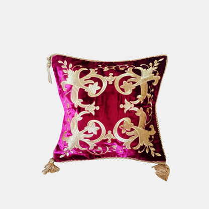 Taie D’oreiller En Velours Brodé Avec Motif Floral Pour Décoration Élégante Et Confort Pillow cover Electro Paris Rosa 45x45cm