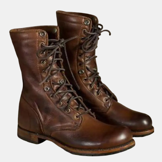 Bottes à Lacets Mi-hautes pour Homme – Confort Durable et Style Robuste Men Boots Electro Paris Brun foncé 35