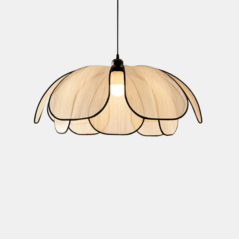 Lampe Suspendue Élégante en Rotin Noir et Naturel – Design Wabi Sabi pour une Décoration Authentique