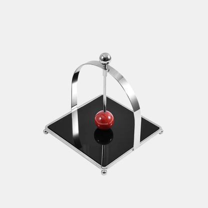 Porte-Serviettes Avec Boule En Bois Et Acier Inoxydable Pour Cuisine Et Table Élégante Napkin Holder Electro Paris Arche noir