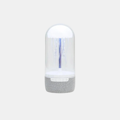 Lampe Méduse Lumineuse Et Haut-Parleur Bluetooth Portable À Effet Aquatique Portable Jellyfish Lamp Speaker Electro Paris Blanc