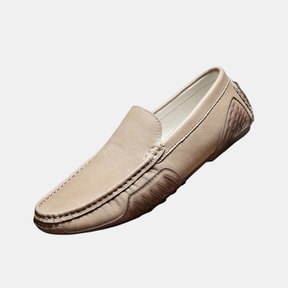 Mocassins En Cuir Véritable Faits Main Pour Un Confort Supérieur Et Un Style Intemporel Shoes for Men Electro Paris Beige 40