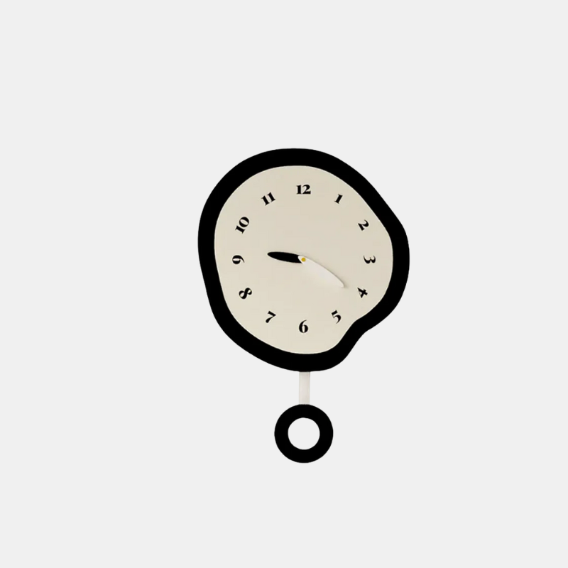 Horloge Murale Pendule Silencieuse Avec Design Abstrait Déformé Pour Intérieurs Modernes Wall Clocks Electro Paris Avec Pendule Moyen