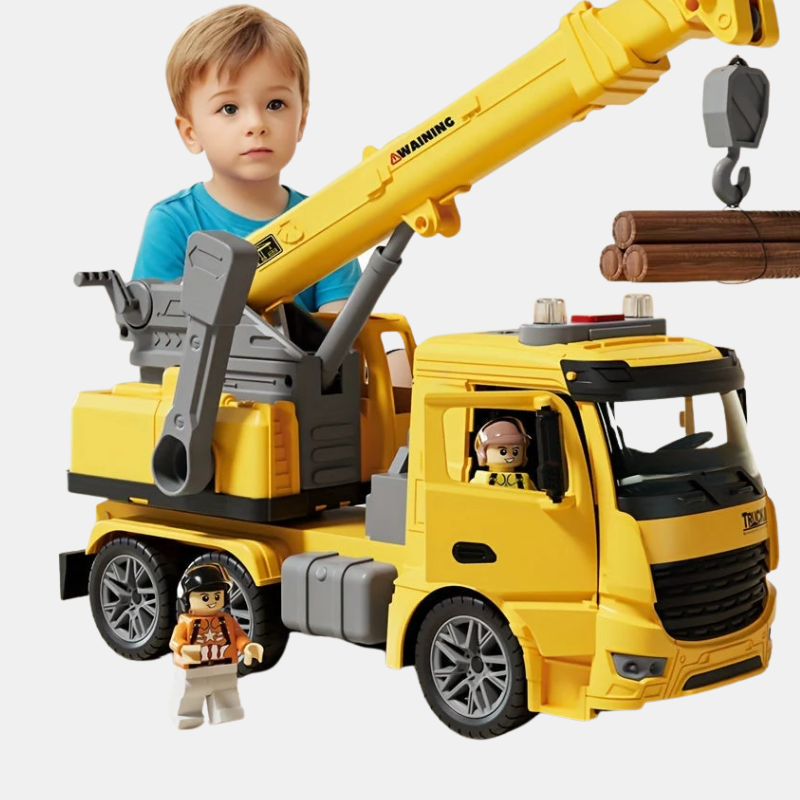 Camion Grue De Jeu Pour Enfants Avec Lumières Sons Et Bras Mobile Black Friday Deal Toys Electro Paris Jaune