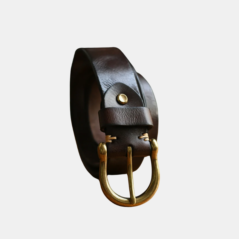 Ceinture En Cuir De Vache Véritable Fait Main Pour Un Ajustement Parfait Et Un Style Intemporel Men's Belt Electro Paris Marron 39.3″ / 100cm