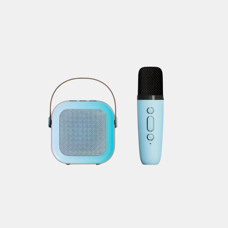 Mini Haut-Parleur – Mini Haut-Parleur Bluetooth Portable Avec Microphone Sans Fil Speaker With Microphone Set Electro Paris Bleu 1 Microphone