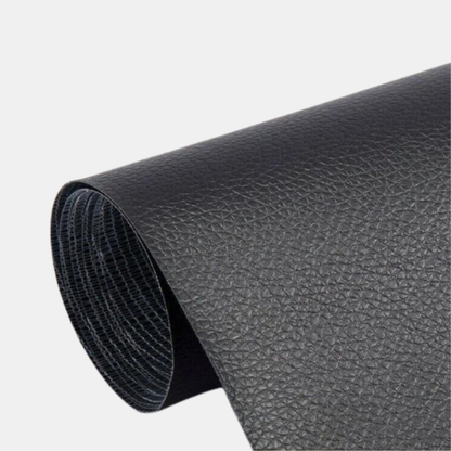 Patches En Cuir Auto-Adhésifs Pour Réparation Facile Et Esthétique De Vos Articles En Cuir Fabric repair kit Electro Paris Noir 50 x 138cm