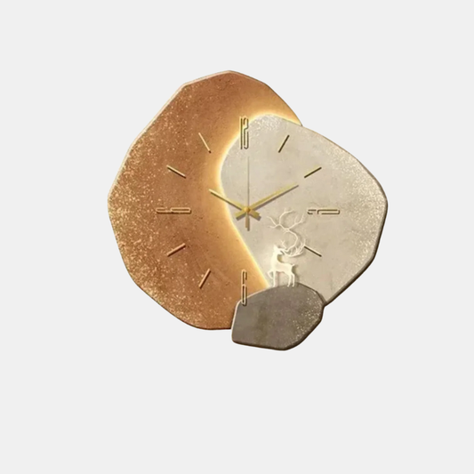 Horloge Murale Élégante En Métal Doré – Raffinement Floral Et Style Intemporel Wall clock Electro Paris Style A