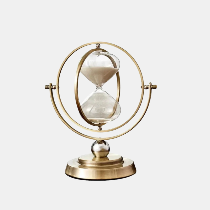 Horloge De Sable Scandinave Décorative En Métal Pour Maison Bureau Ou Salon Hourglasses Electro Paris 15 Minutes (13*22*24cm)