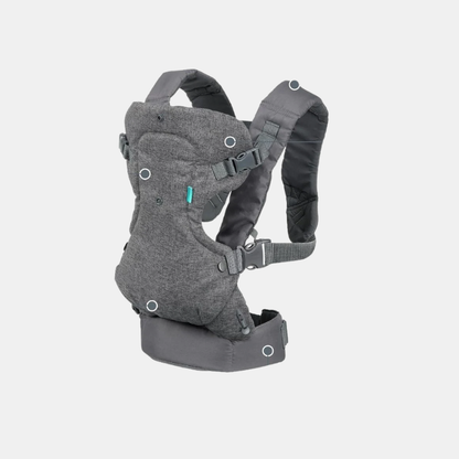 Porte-Bébé Ergonomique 4-en-1 Pour Nouveau-Nés Et Tout-Petits Avec Bretelles Rembourrées Et Ceinture Large Baby Carrier Electro Paris Gris