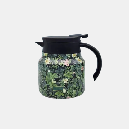 Théière Florale En Acier Inoxydable Avec Filtre Intégré Et Isolation Double Paroi Thermos et bouteilles isothermes Electro Paris Vert 27.05 fl oz (800 ml)