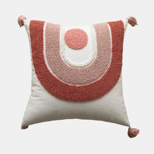 Taie D’oreiller Brodée Avec Motif Géométrique Et Boucle Tuftée Pour Décoration Élégante Pillow cover Electro Paris A