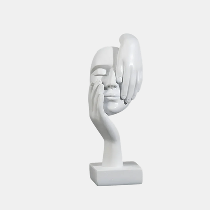 Sculpture Abstraite en Résine – Élégance Nordique et Esprit Contemplatif