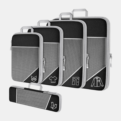 Sacs De Compression Multi-Usage Pour Optimisation Du Rangement Et Gain De Place Storage bag Electro Paris Noir