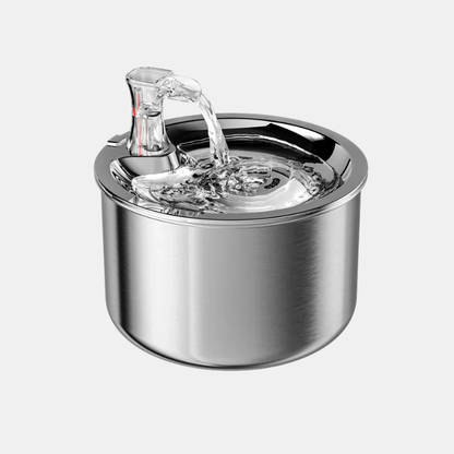 Fontaine À Eau Pour Chat En Acier Inoxydable Avec Filtre Et Capteur Pour Hydratation Saine Pet water fountain Electro Paris Argent