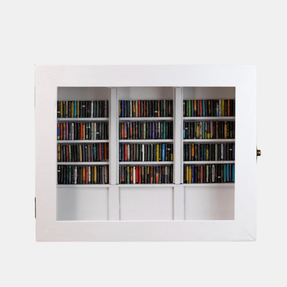 Bibliothèque Miniature Antistress Avec 200 Livres Artisanaux Pour Détente Et Sérénité Bookshelf Electro Paris Blanc