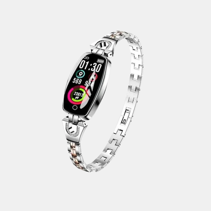Bracelet Connecté Femme Élégant Pour Suivi Fitness, Santé Cardiaque Et Activité Quotidienne Smartwatch Electro Paris Argent