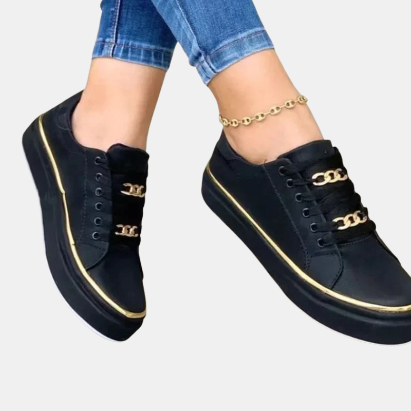 Chaussures Confortables Pour Femmes Avec Semelle Soutien Confort Plus Sneakers women Electro Paris Noir 34