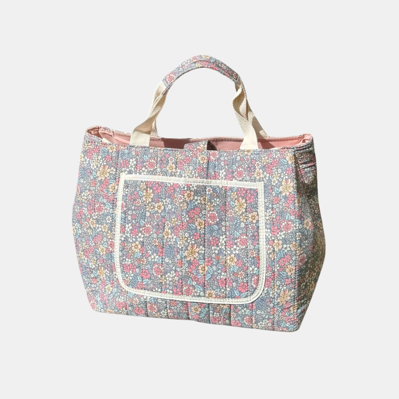 Sac Fourre-Tout Flora Grand Format Avec Motif Floral Pour Tous Les Jours Et Occasions Tote Bag Electro Paris Rosa