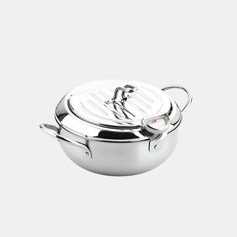 Friteuse En Acier Inoxydable Pour Des Aliments Frits Parfaits, Sécurisés Et Savoureux Cookware Electro Paris Petit Argent