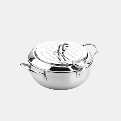 Friteuse En Acier Inoxydable Pour Des Aliments Frits Parfaits, Sécurisés Et Savoureux Cookware Electro Paris Petit Argent