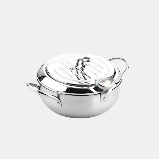 Friteuse En Acier Inoxydable Pour Des Aliments Frits Parfaits, Sécurisés Et Savoureux Cookware Electro Paris Petit Argent