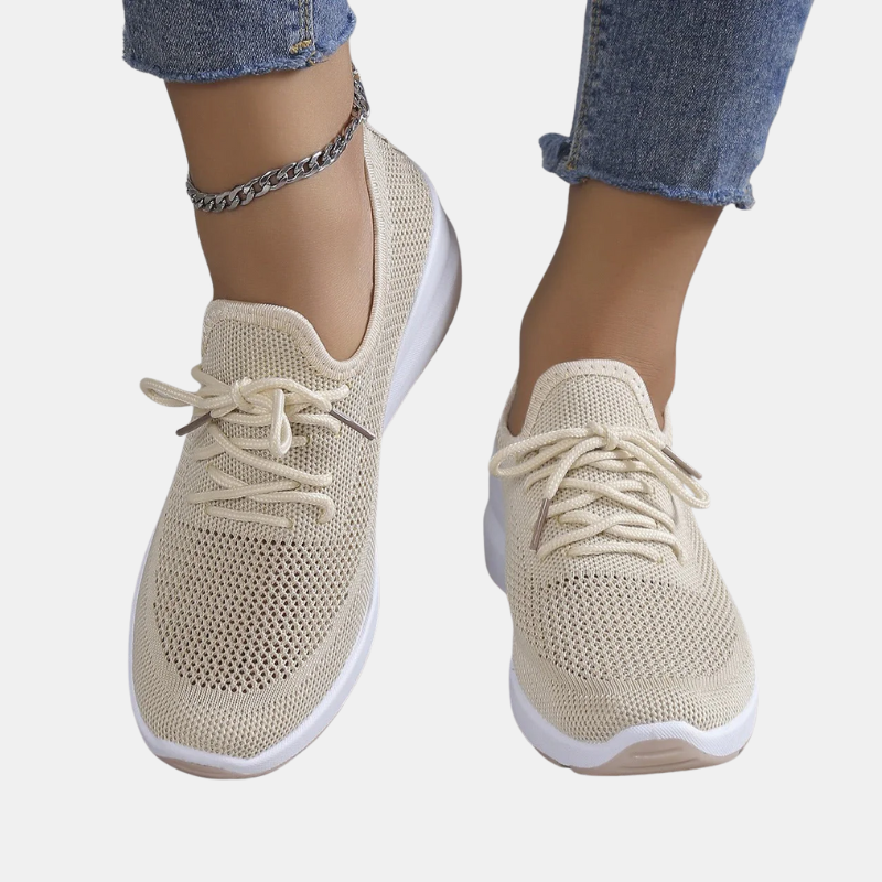 Chaussures de Confort Pour Femmes Avec Soutien Intégré Pour la Posture Fashion Sneakers Athleisure All-year Electro Paris Beige 34