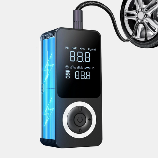 Gonfleur De Pneus Portable Rapide Et Précis Avec Lumière Intégrée Tire Pump Electro Paris Noir