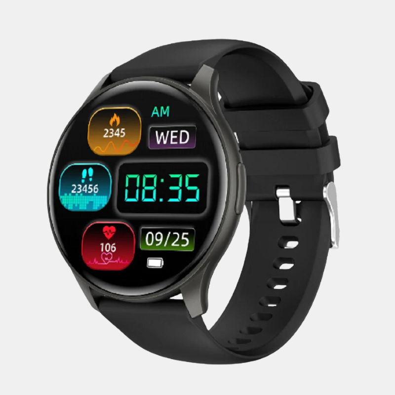 Montre De Sport Avec Suivi ECG EKG Tension Artérielle Glycémie Et Activité Physique Smartwatch Electro Paris Noir