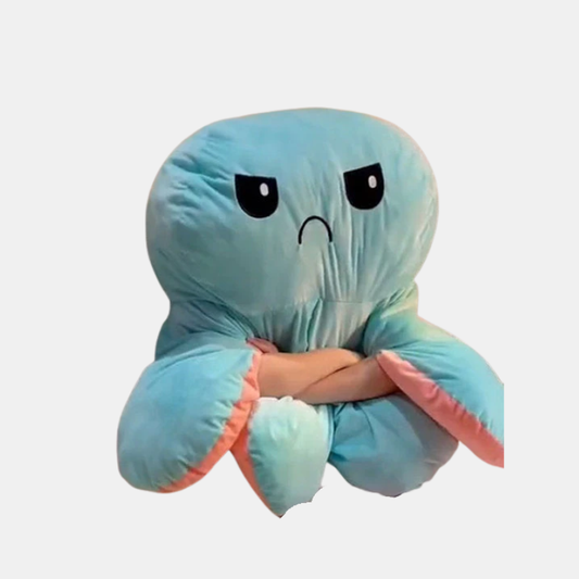 Pieuvre En Peluche Douce Et Amusante Pour Les Enfants Avec Huit Tentacules Stuffed Animals Electro Paris Bleu (20cm)