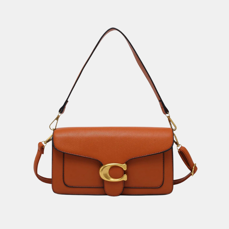 Sac Bandoulière Pour Femmes Élégant Et Polyvalent Avec Intérieur Spacieux Et Cuir Vegan Women's bag Electro Paris Chameau