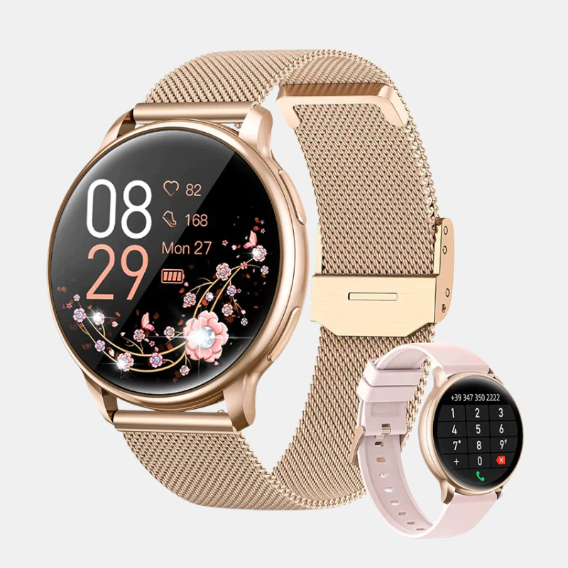 Montre Connectée Intelligente Pour Femme Élégante Et Multifonctionnelle Gadgets Smartwatch Electro Paris Or