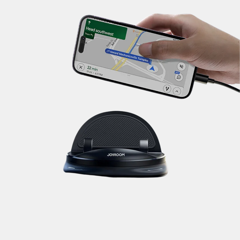 Support De Téléphone Voiture Pivotant À 360° Pour Tableau De Bord Et Aération Cyber Monday Offer Car phone holder Electro Paris Noir