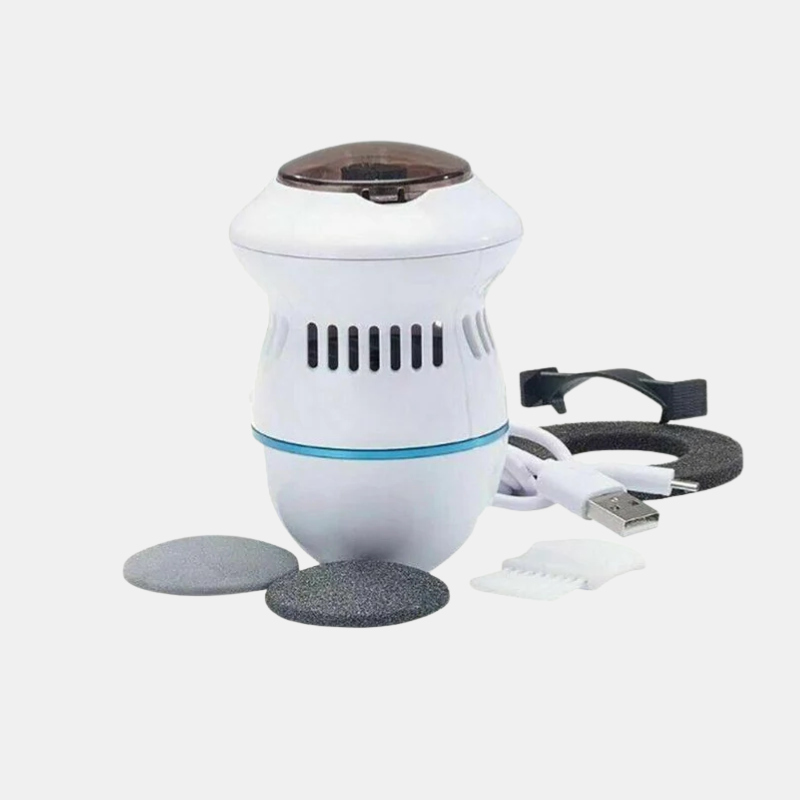 Outil De Pédicure Électrique Rechargeable Avec Aspiration Des Peaux Mortes Cyber Monday Offer Foot care Electro Paris Blanc